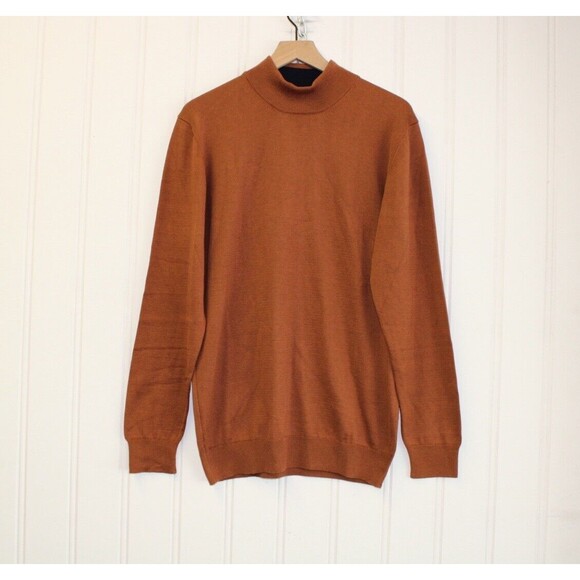 Luchiano Visconti Burnt Orange Pullover Preppy Business Casual Sweater Size XL - Picture 1 of 10